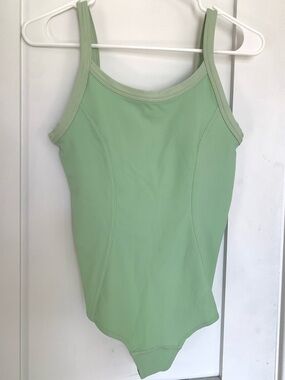 28. Size 6 LULULEMON Seafoam Ribbed Yoga Bodysuit NEW WITH TAGS